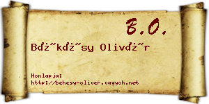 Békésy Olivér névjegykártya