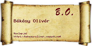 Békésy Olivér névjegykártya