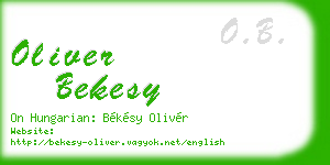 oliver bekesy business card